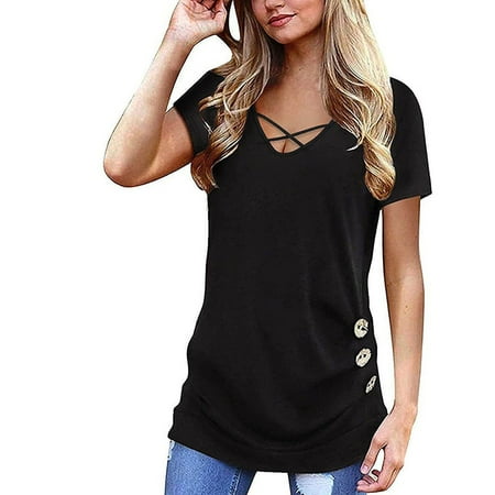 O-Neck Women Fashion Casual Short SleeveSolid Short Tops T-Shirt Blouse O-Neck Women Fashion Casual Short SleeveSolid Short Tops T-Shirt Blouse